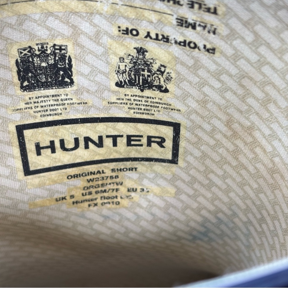 Hunter Women's Original Short Boot Navy Womens 7 Mens 6 Rain Boots Waterproof - Picture 11 of 11